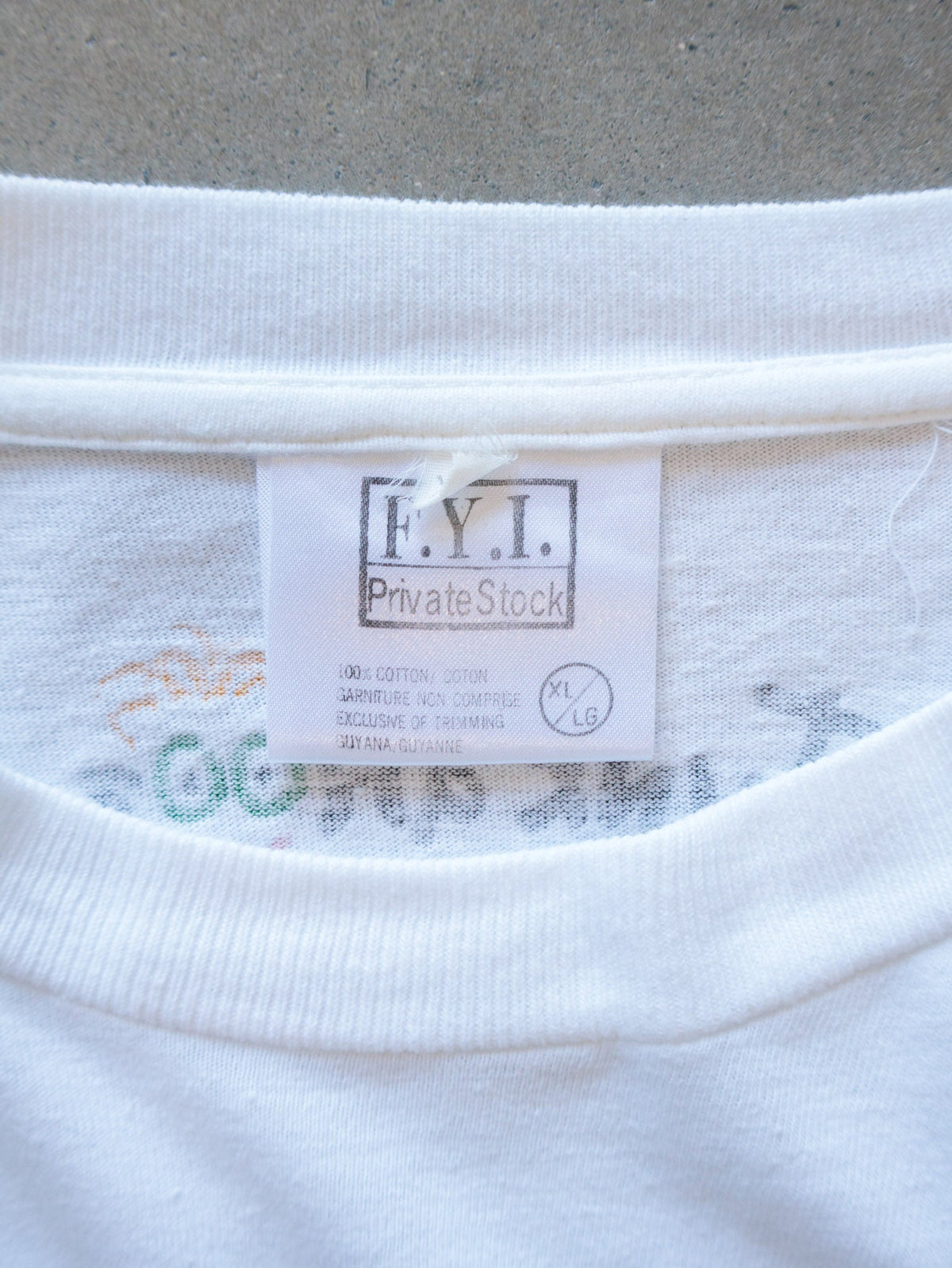 Vintage 90s White Barbados Get Up Stand Up Slogan Tee (XL)