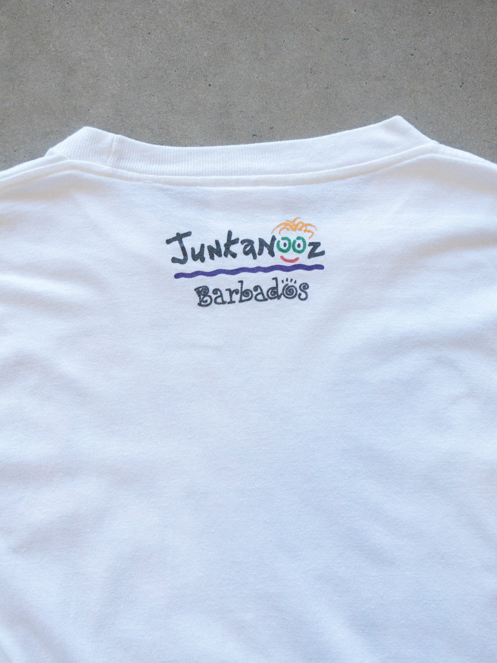Vintage 90s White Barbados Get Up Stand Up Slogan Tee (XL)