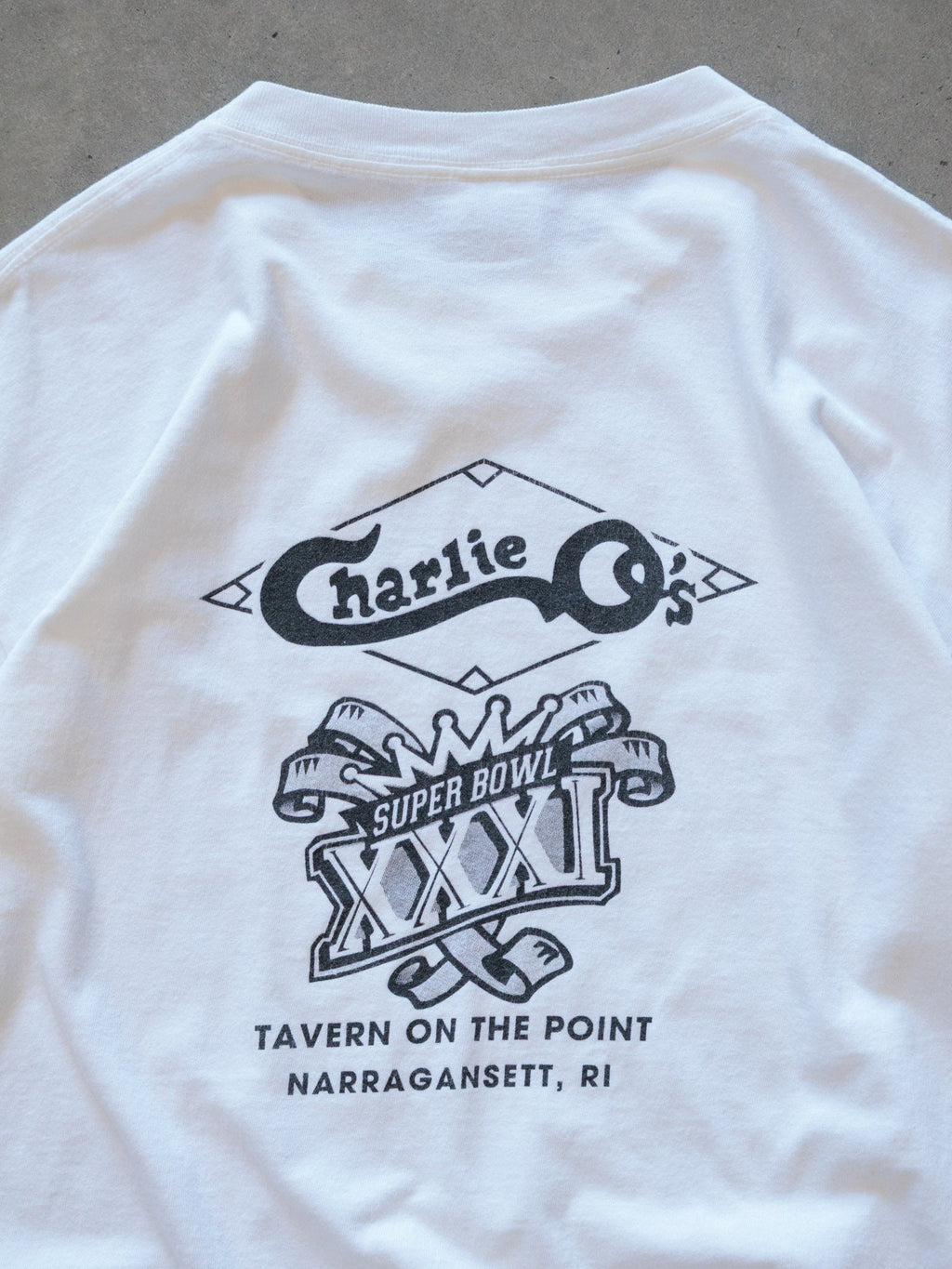 Vintage 1997 White Patriots & Packers Battle In The Bayou Tee (XL)