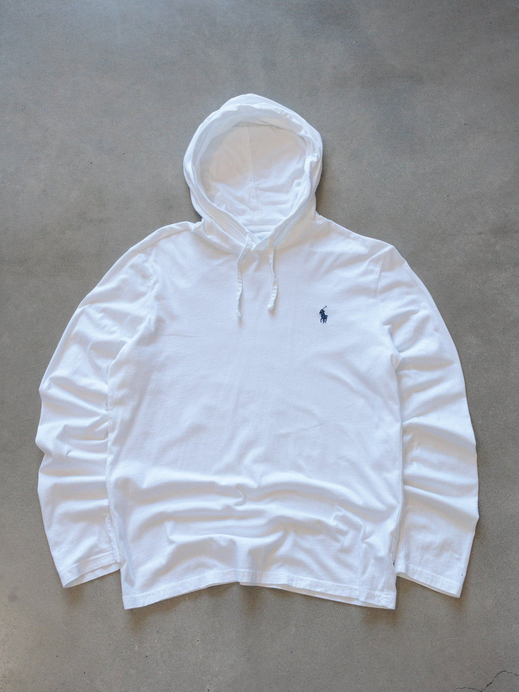White Polo Ralph Lauren Lightweight Hoodie (S)