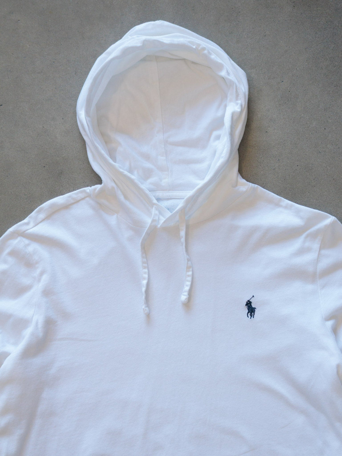 White Polo Ralph Lauren Lightweight Hoodie (S)