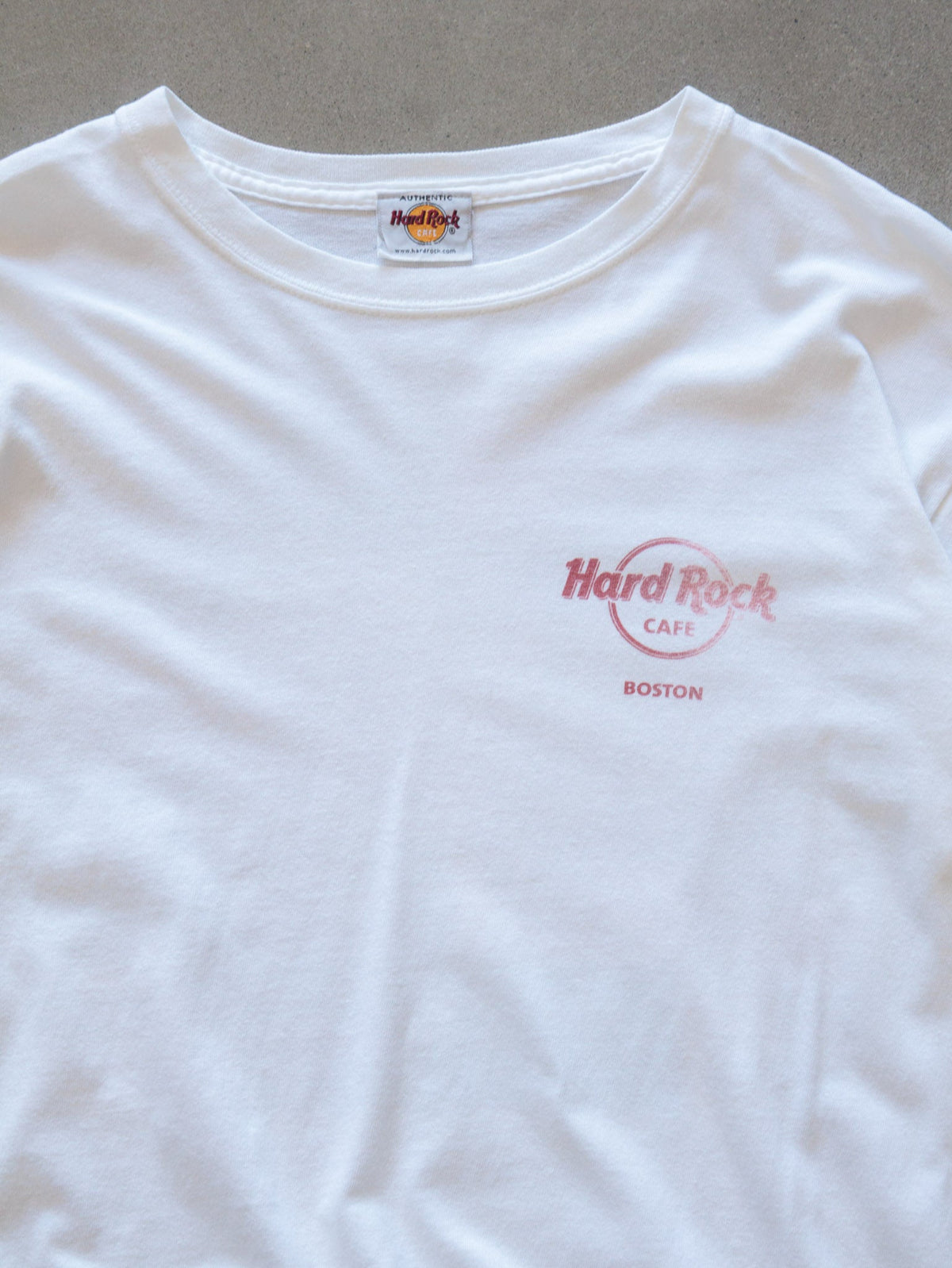 Vintage 00s White Hard Rock Cafe Boston Tee (L)