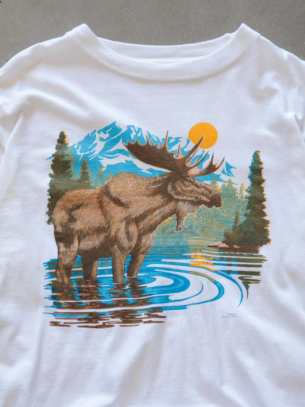 Vintage 1988 White Moose Tee (L)
