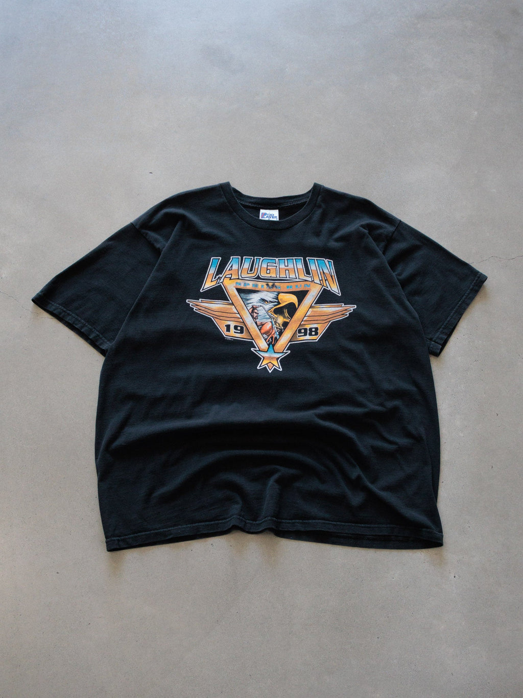 Vintage 1998 Black Laughlin Spring Run Tee (2XL)