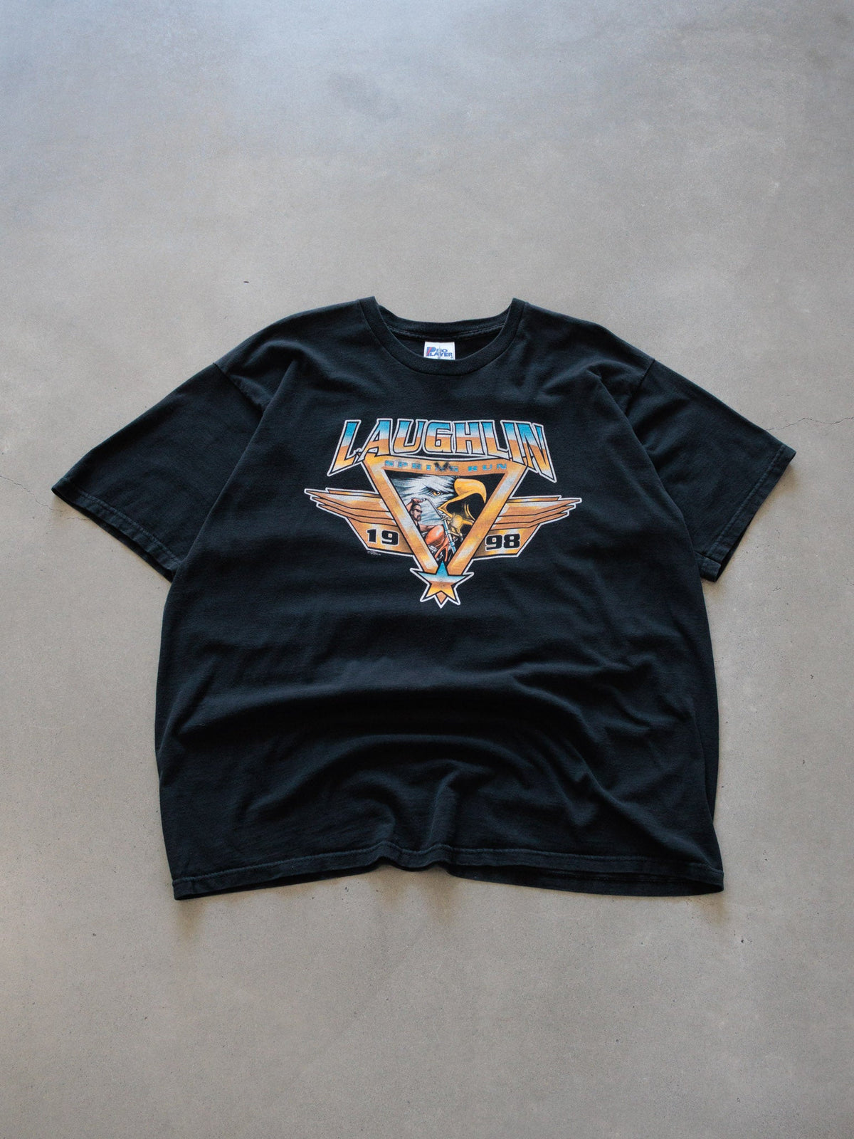 Vintage 1998 Black Laughlin Spring Run Tee (2XL)