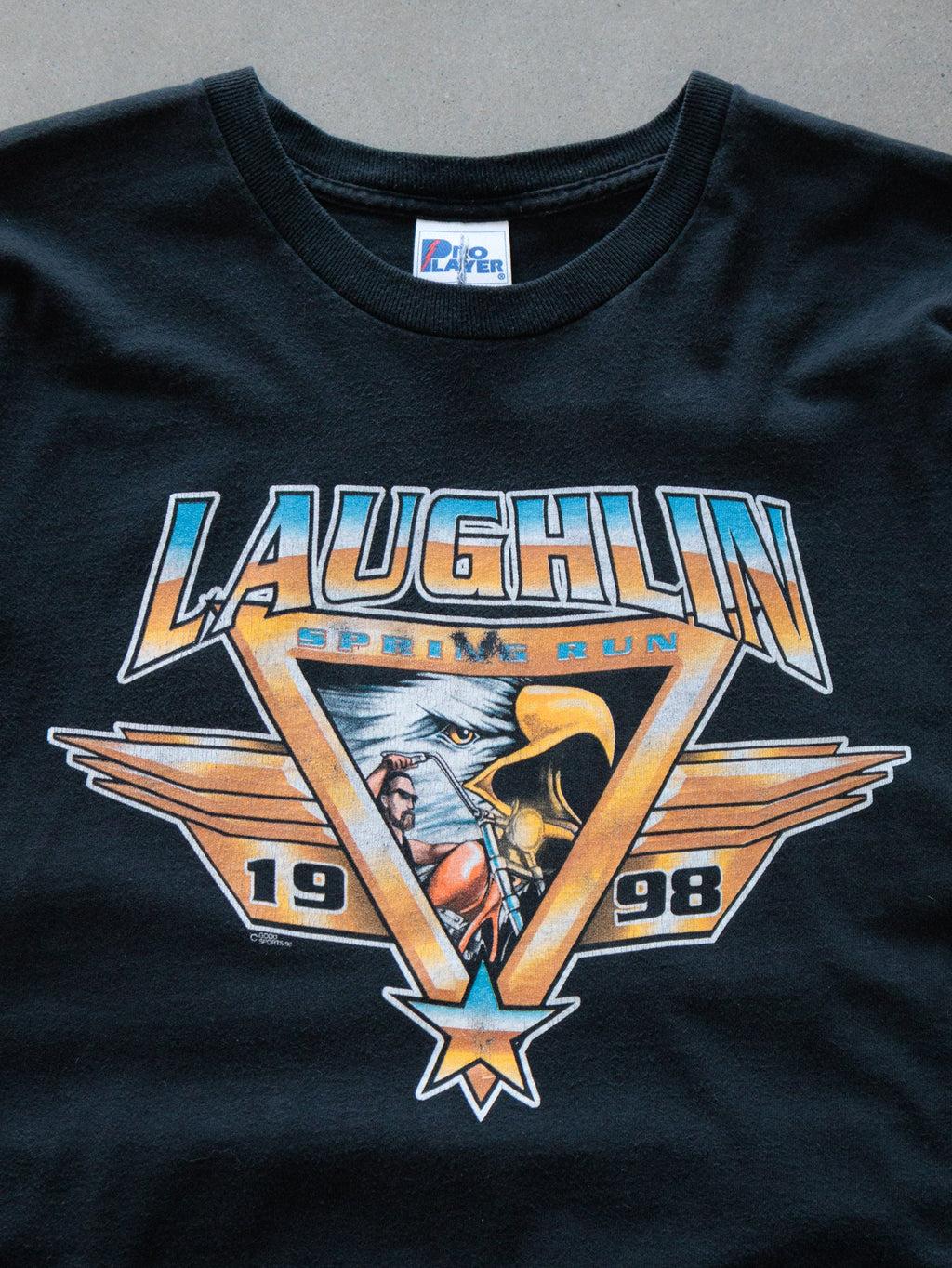 Vintage 1998 Black Laughlin Spring Run Tee (2XL)