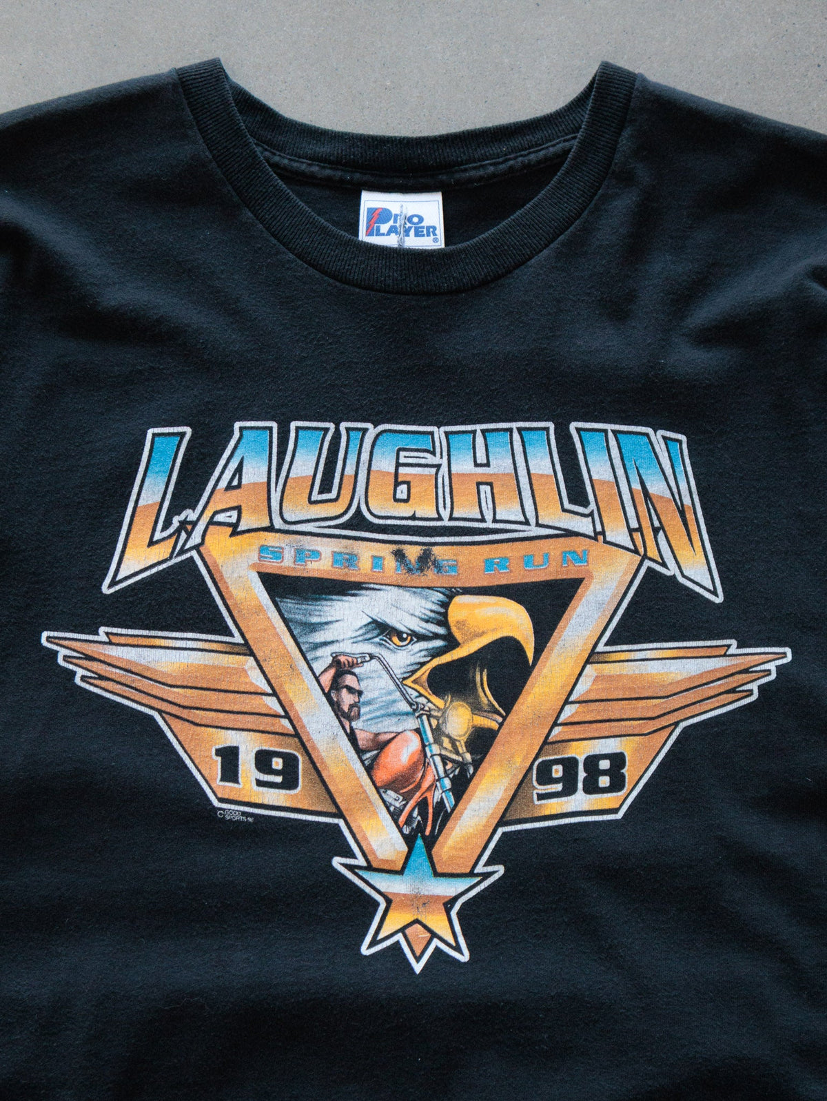 Vintage 1998 Black Laughlin Spring Run Tee (2XL)