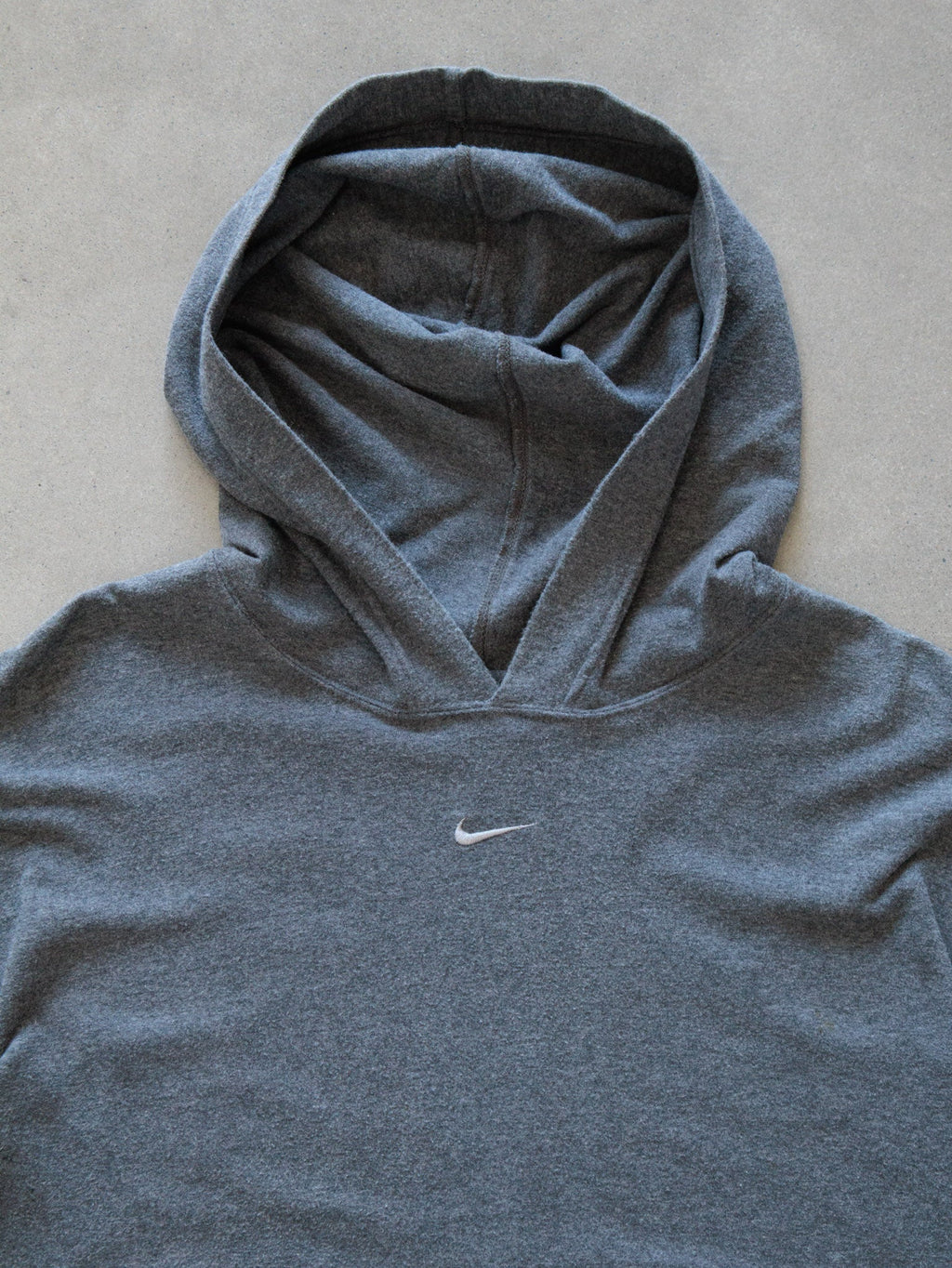 Vintage 00s Grey Nike Lightweight Hoodie (XL)