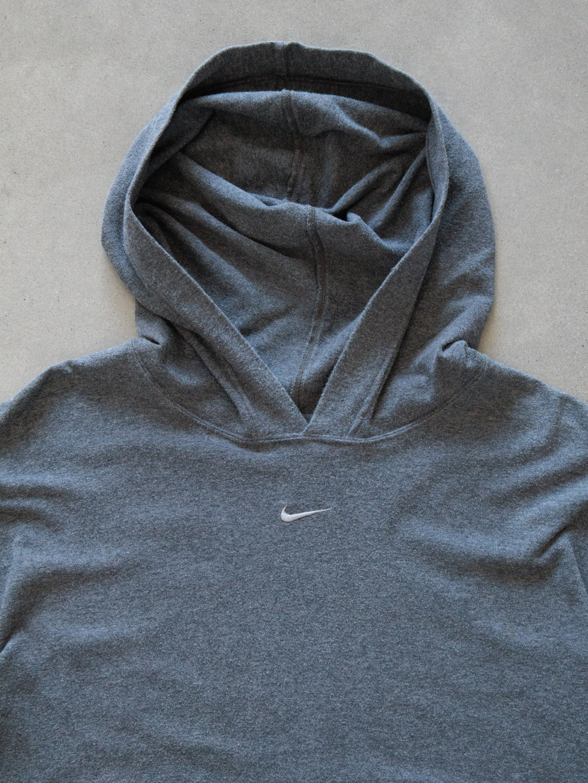 Vintage 00s Grey Nike Lightweight Hoodie (XL)