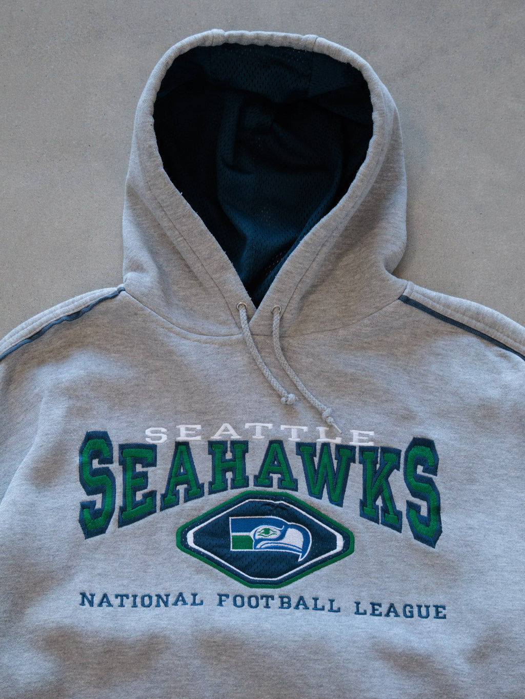 Vintage 90s Grey Lee Sport Seattle Seahawks Hoodie (2XL)