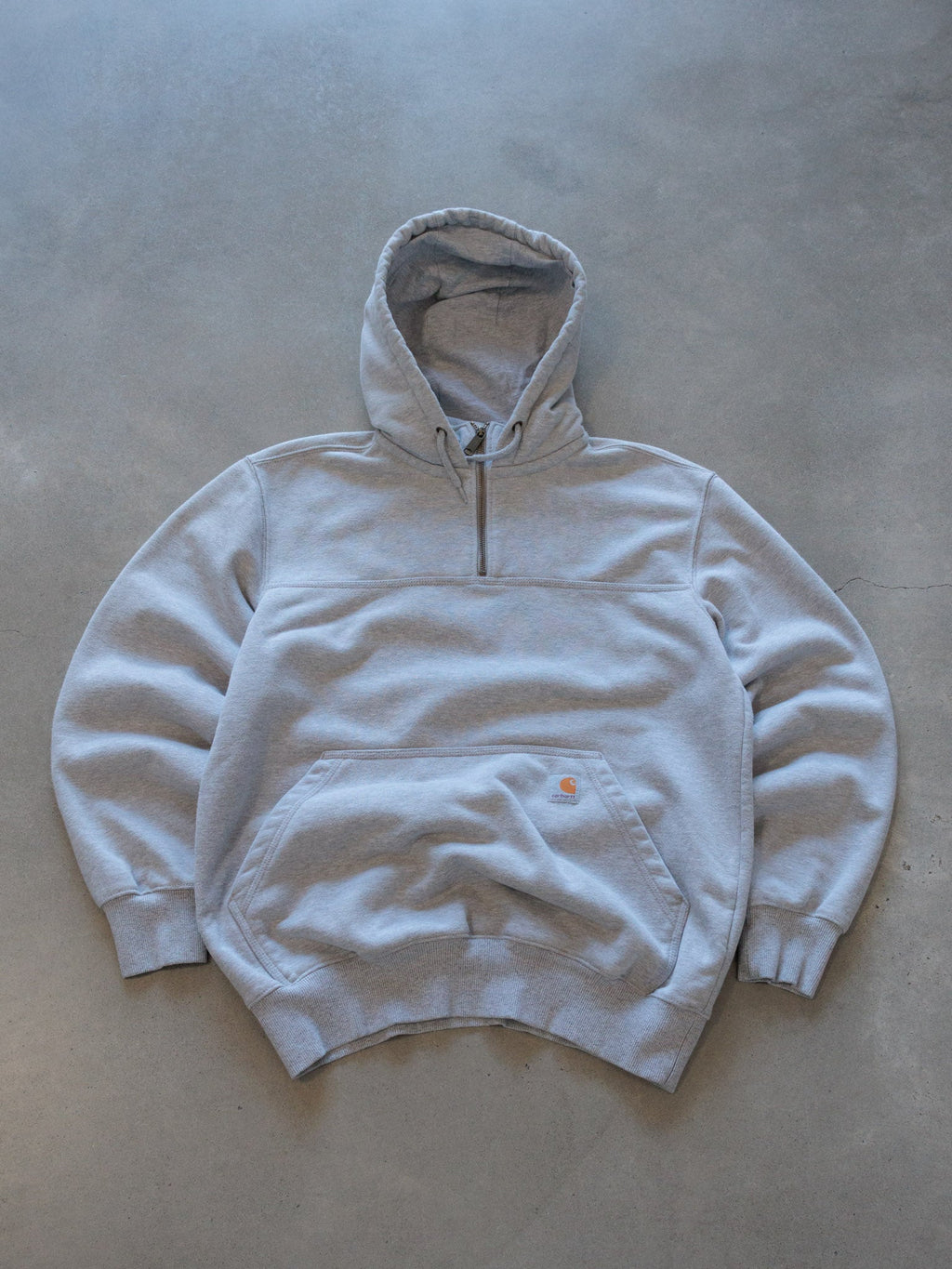 Grey Carhartt Rain Defender Quarter Zip Hoodie (M)