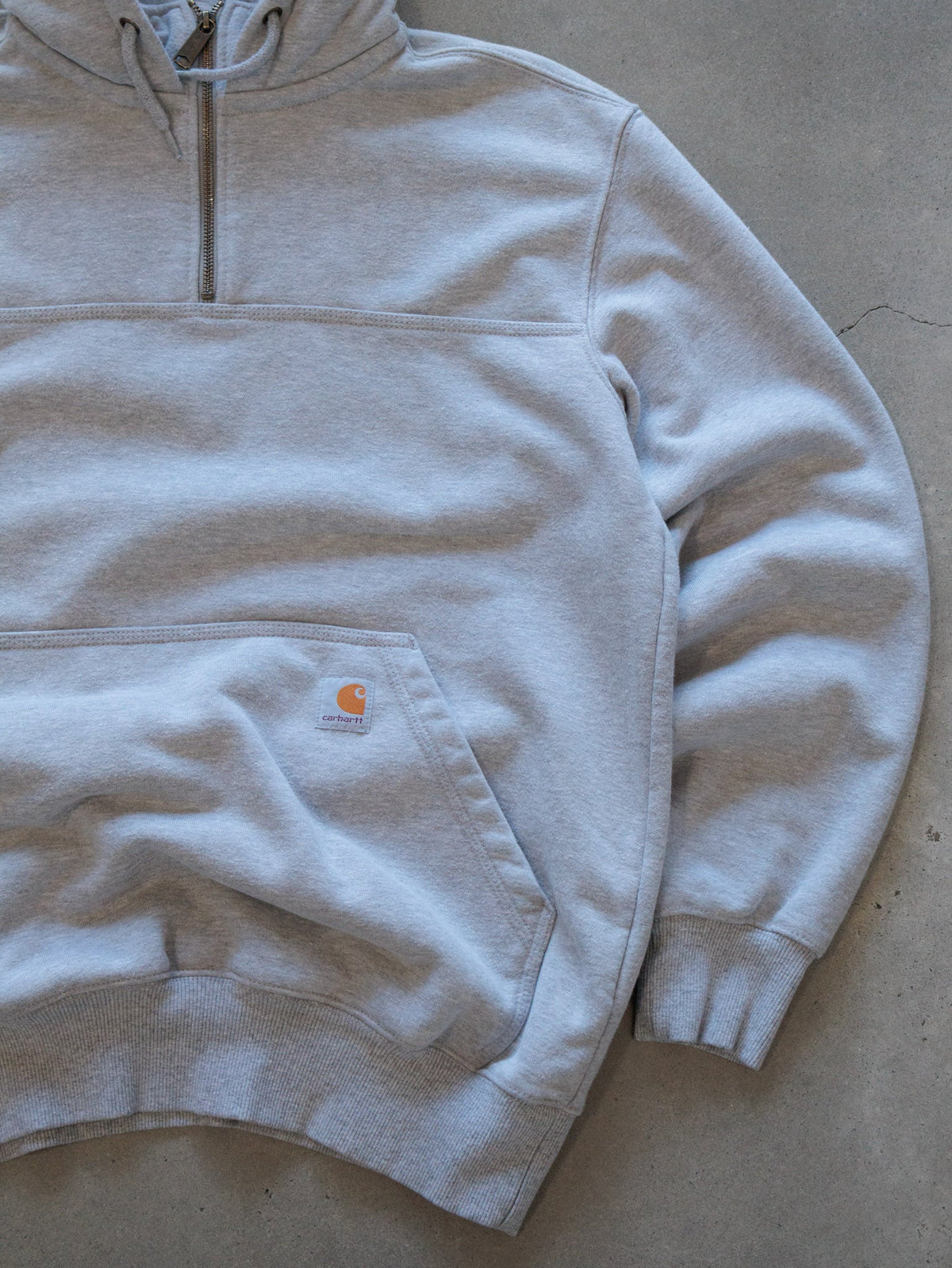 Grey Carhartt Rain Defender Quarter Zip Hoodie (M)