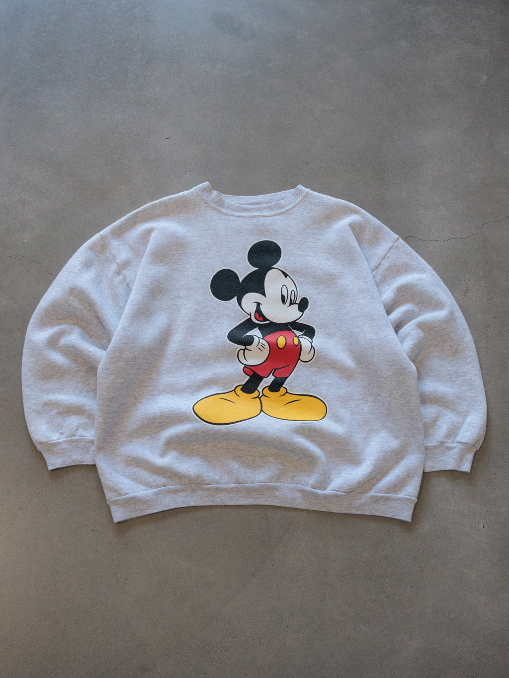 Vintage 90s Grey Disney Mickey Mouse Sweatshirt (XL)