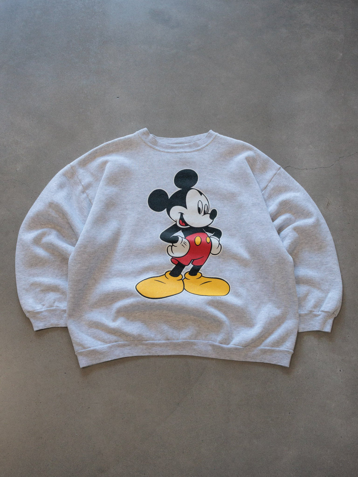 Vintage 90s Grey Disney Mickey Mouse Sweatshirt (XL)