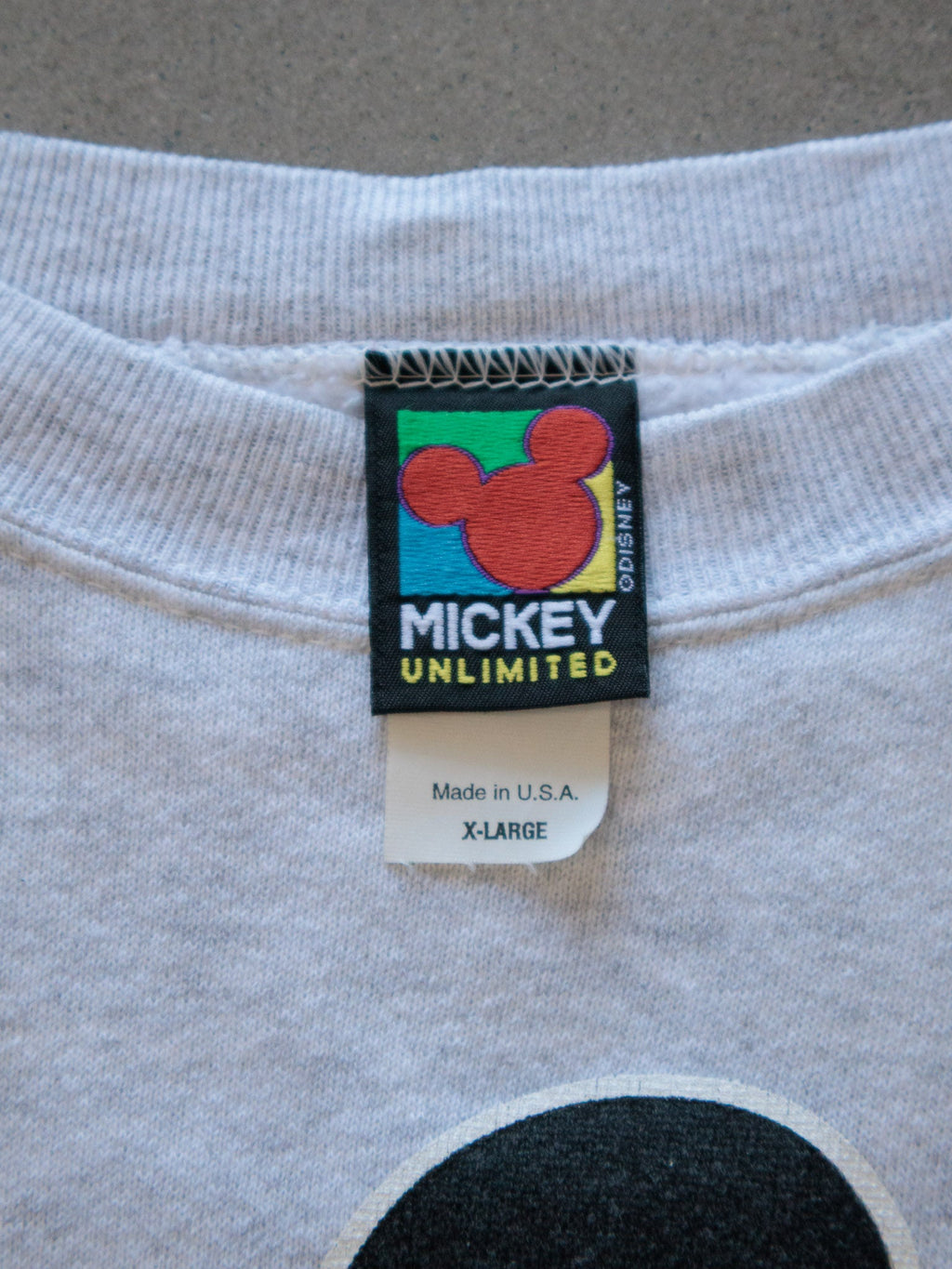 Vintage 90s Grey Disney Mickey Mouse Sweatshirt (XL)