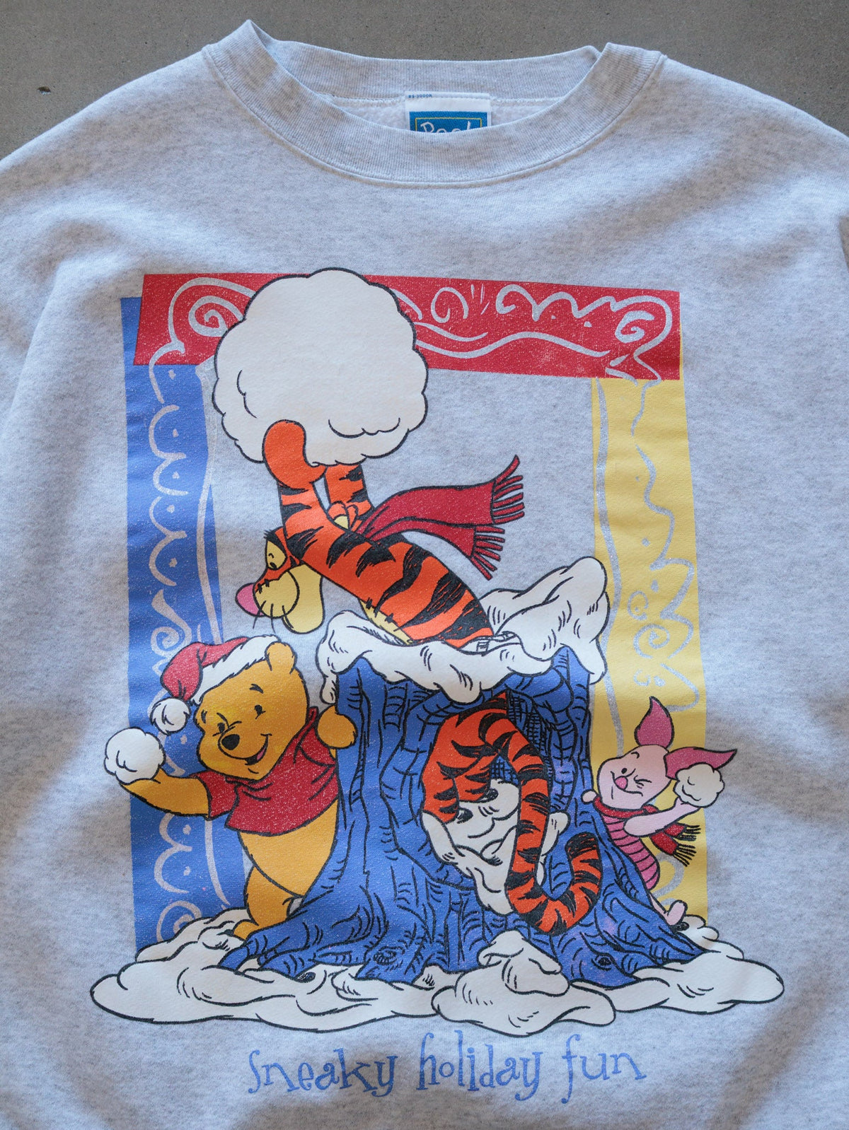 Vintage 90s Grey Disney Winnie the Pooh Sweatshirt (XL)