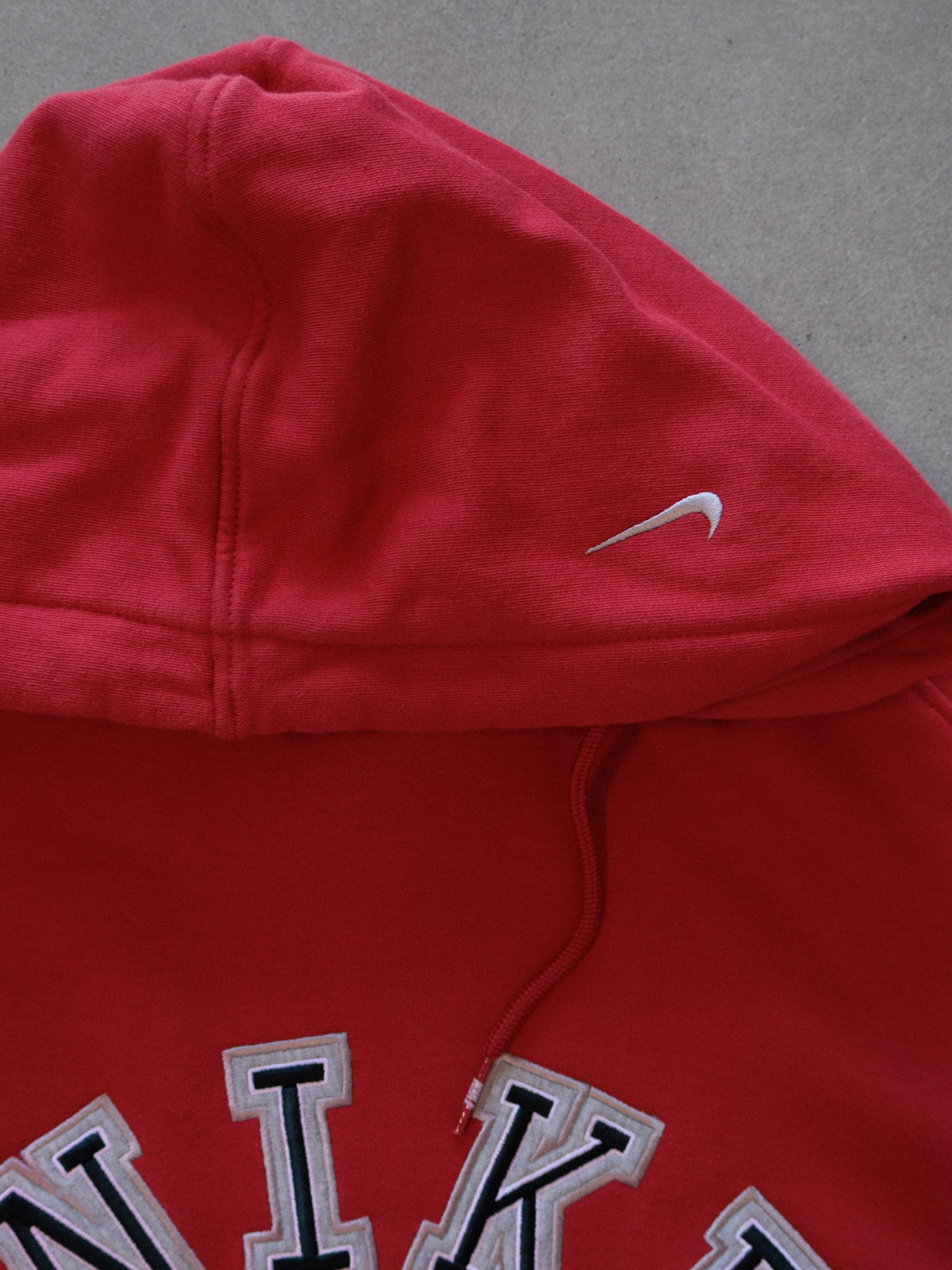 Vintage Red Nike Hoodie (XL)