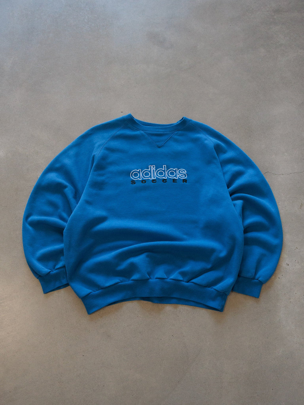 Vintage 90s Blue Adidas Soccer Sweatshirt (L)