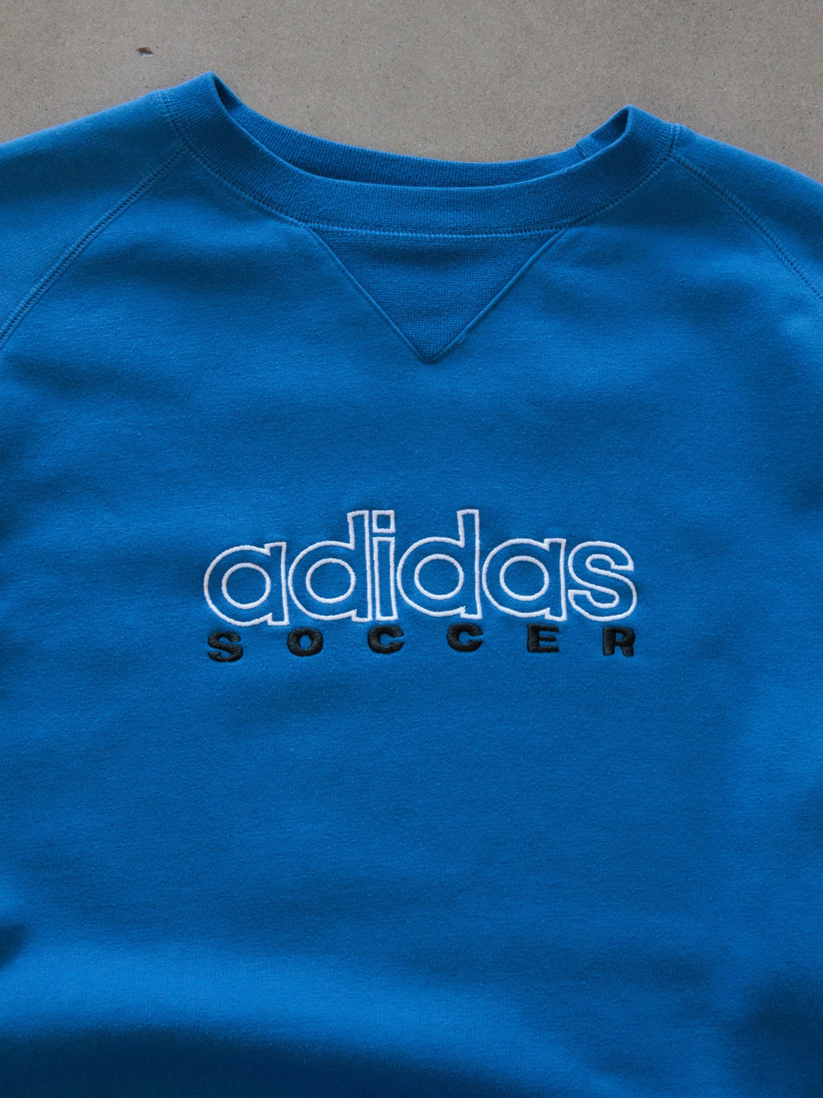 Vintage 90s Blue Adidas Soccer Sweatshirt (L)