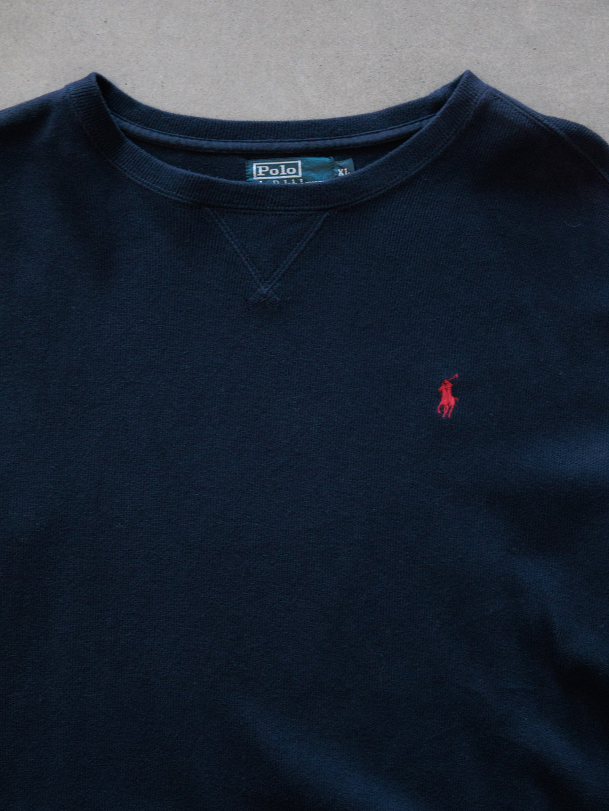 Vintage 90s Navy Polo Ralph Lauren Sweatshirt (XL)