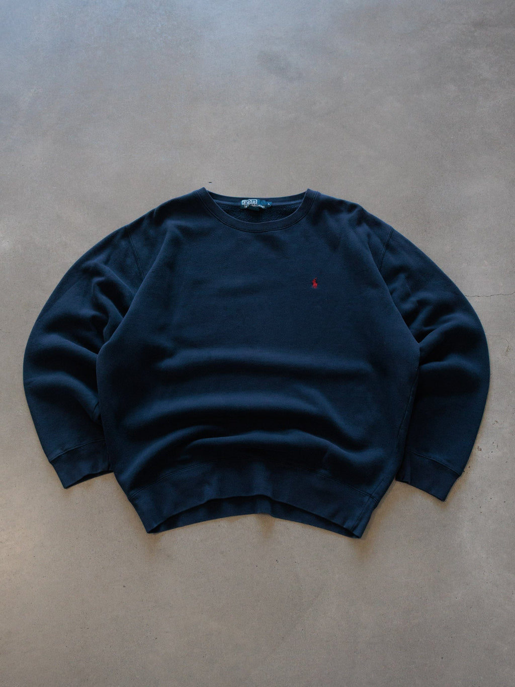 Vintage Navy Polo Ralph Lauren Sweatshirt (L)