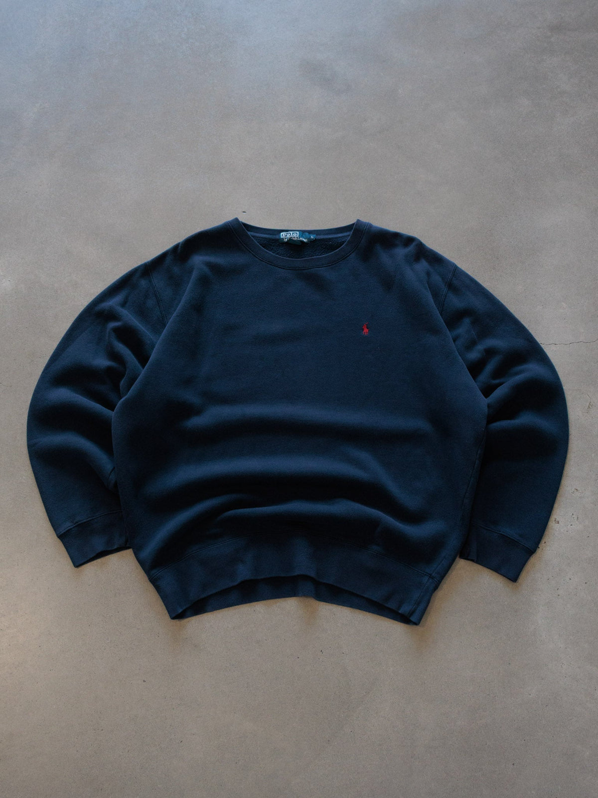Vintage Navy Polo Ralph Lauren Sweatshirt (L)