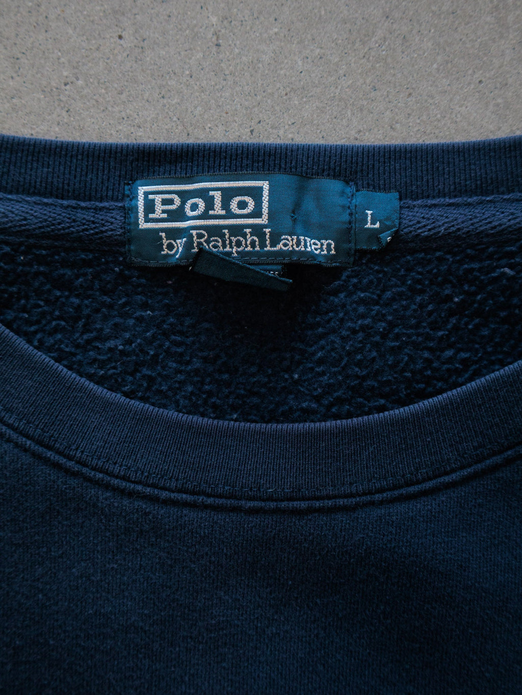 Vintage Navy Polo Ralph Lauren Sweatshirt (L)