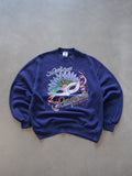 Vintage 90s Purple Mardi Gras Masquerade New Orleans Sweatshirt (L)