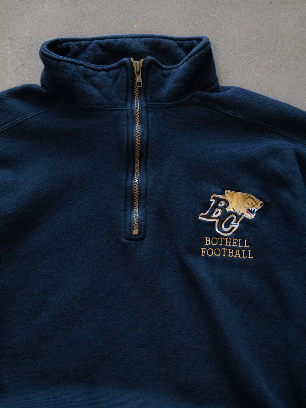 Vintage 90s Navy Russell Athletic Bothell Football Quarter Zip (2XL)