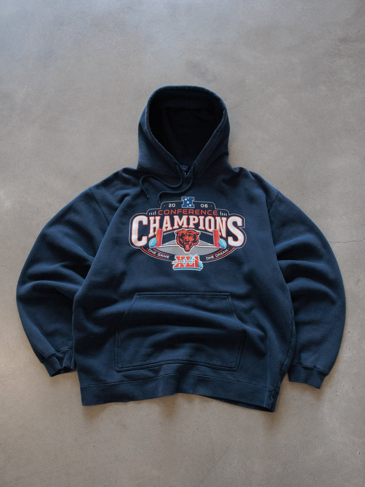 Vintage 2006 Navy Chicago Bears Conference Champions Hoodie (L)