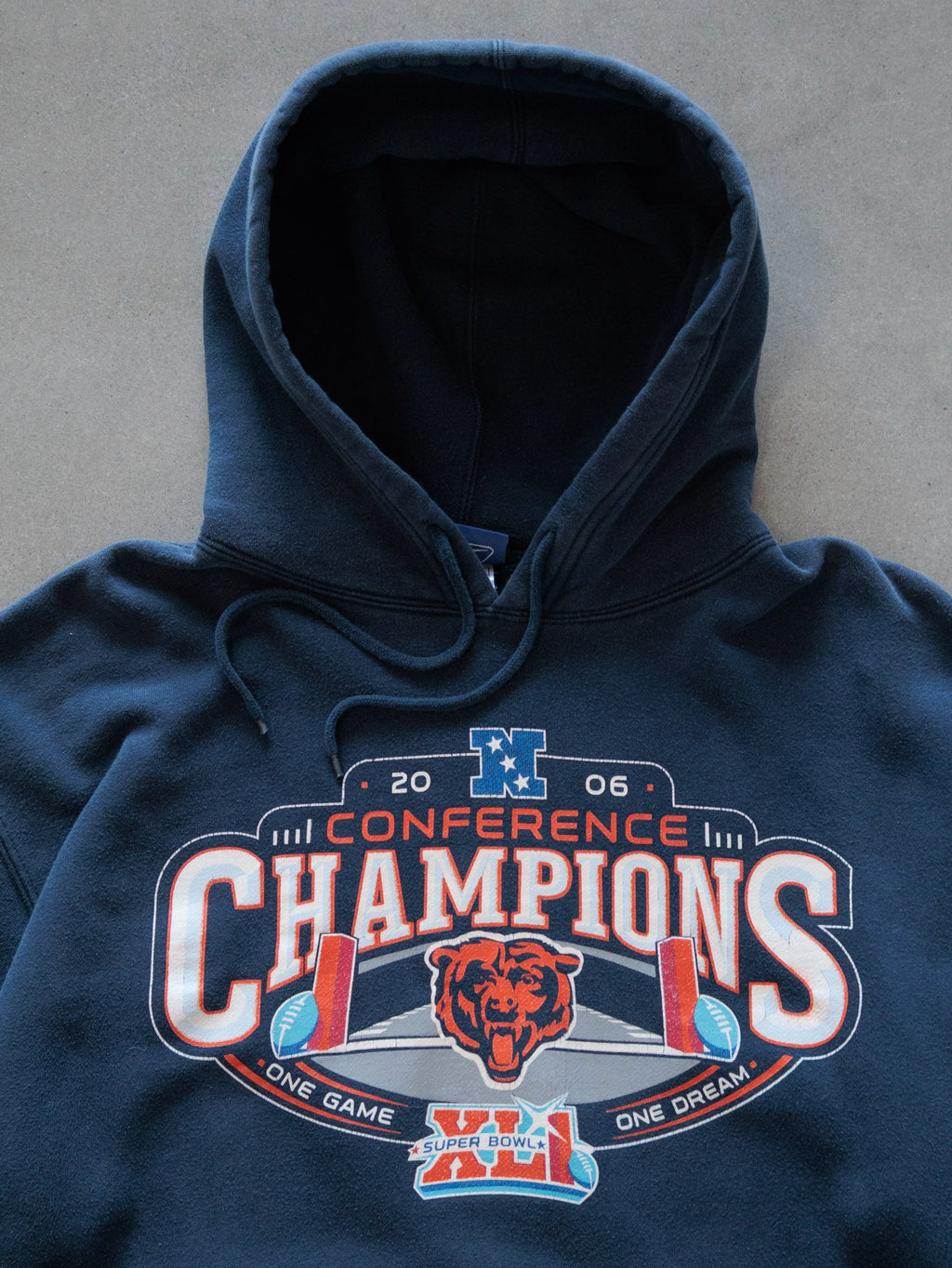 Vintage 2006 Navy Chicago Bears Conference Champions Hoodie (L)