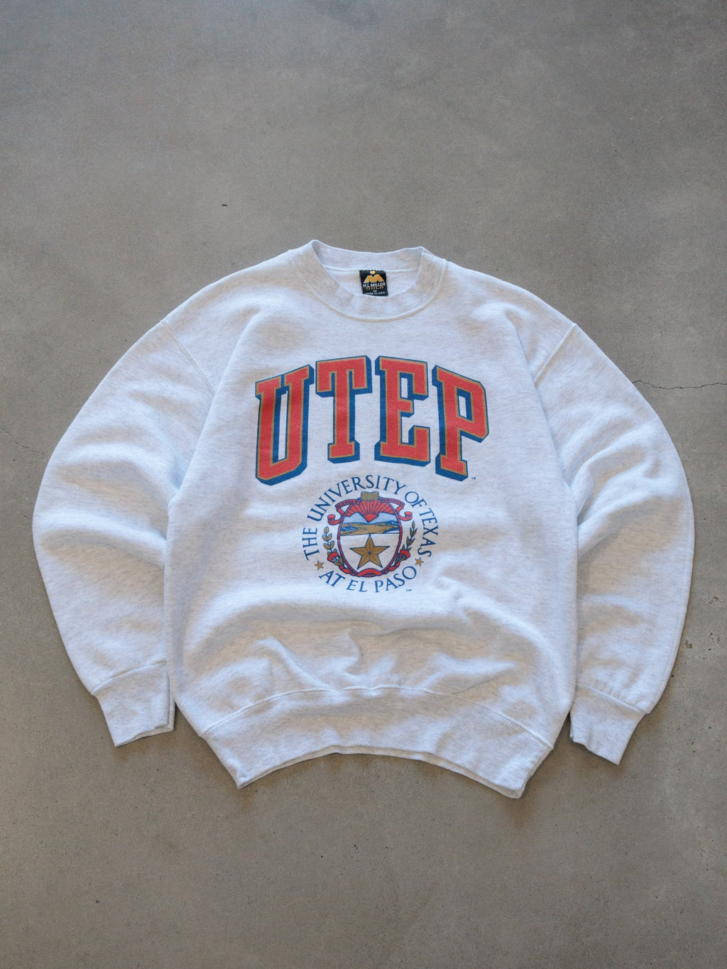 Vintage 90s Grey UTEP Miners Sweatshirt (M)