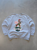 Vintage Grey Hard Rock Cafe Christmas Elf Sweatshirt (XL)
