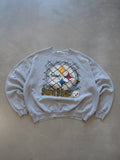 Vintage Grey Steelers D-Fence Sweatshirt (2XL)
