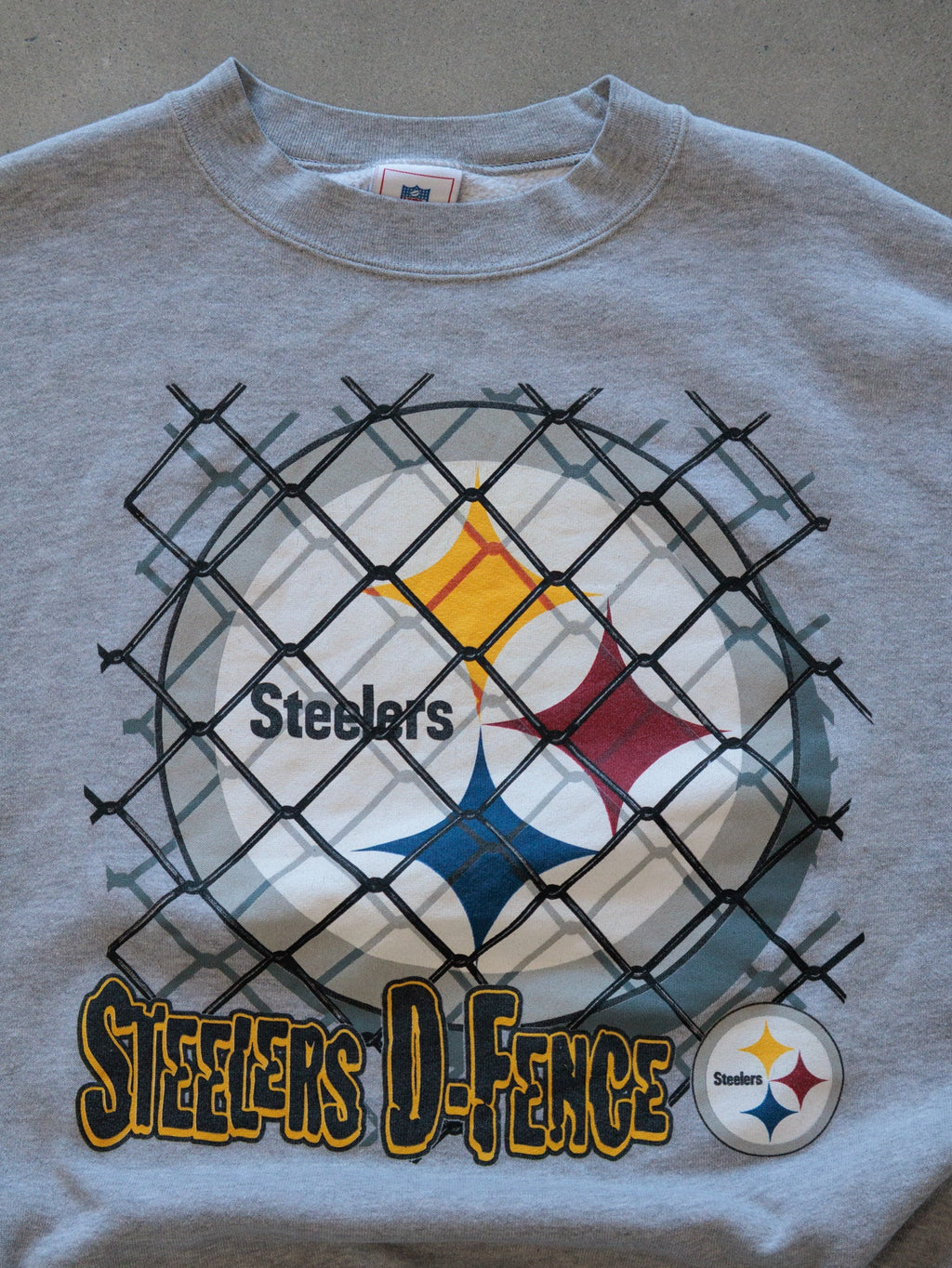 Vintage Grey Steelers D-Fence Sweatshirt (2XL)