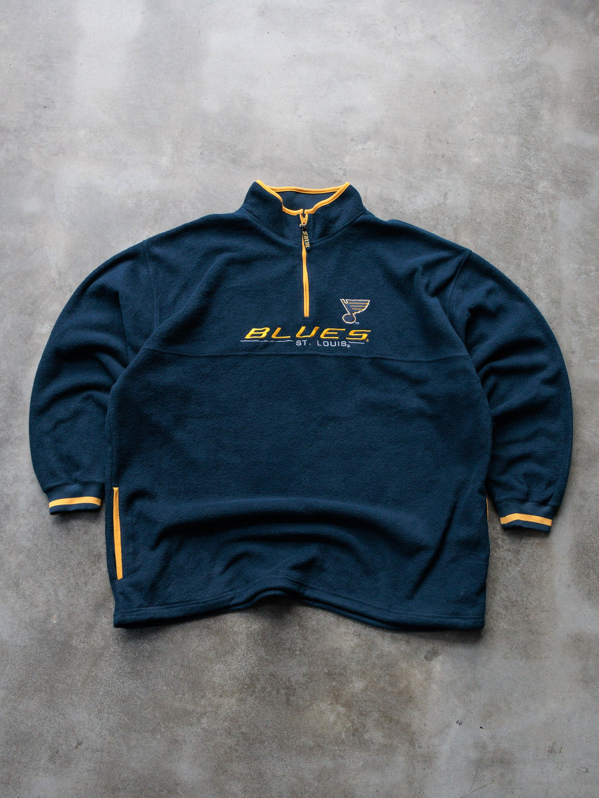 Vintage 00s St. Louis Blues Fleece Quarter Zip (2XL)