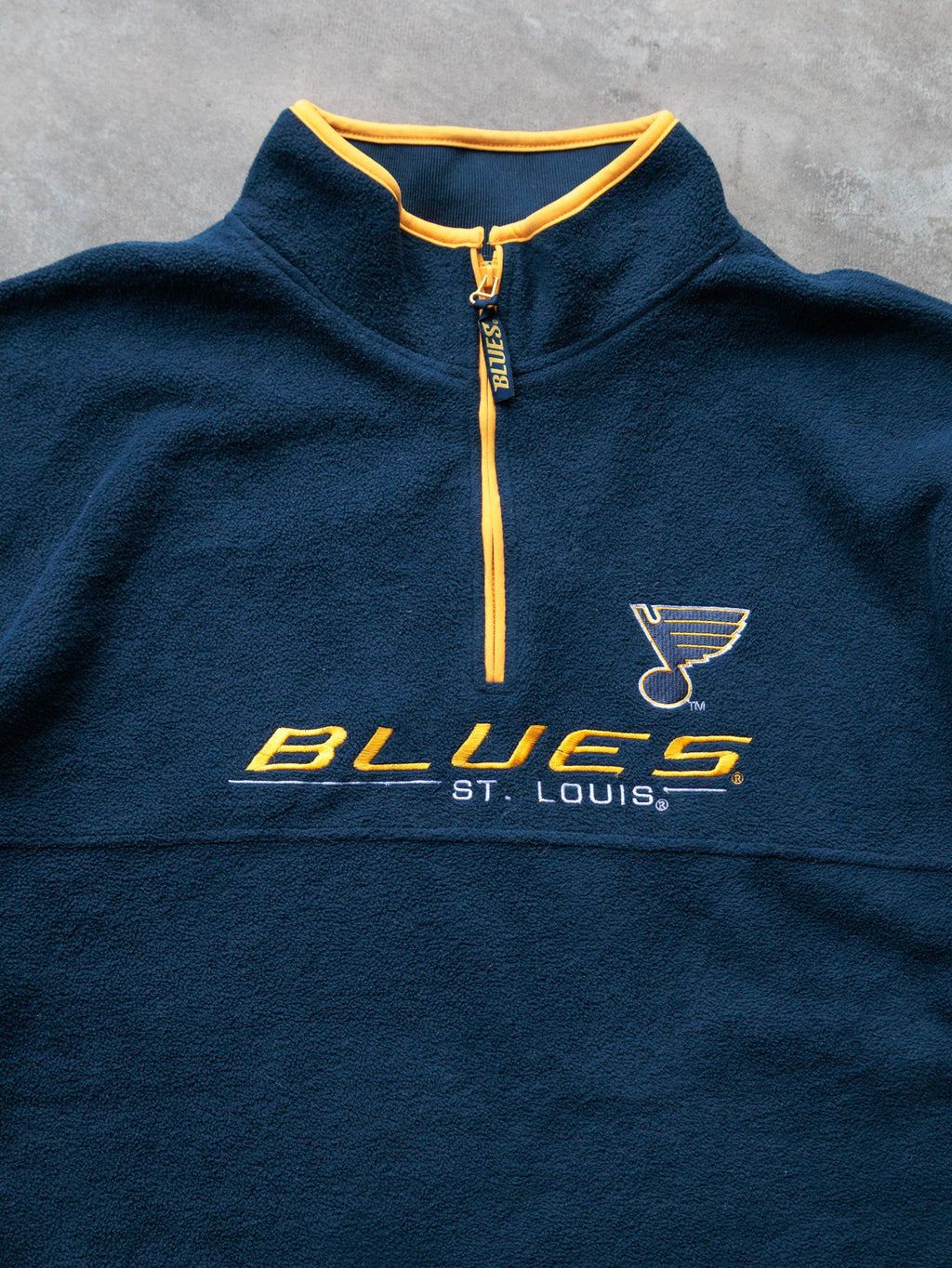 Vintage 00s St. Louis Blues Fleece Quarter Zip (2XL)