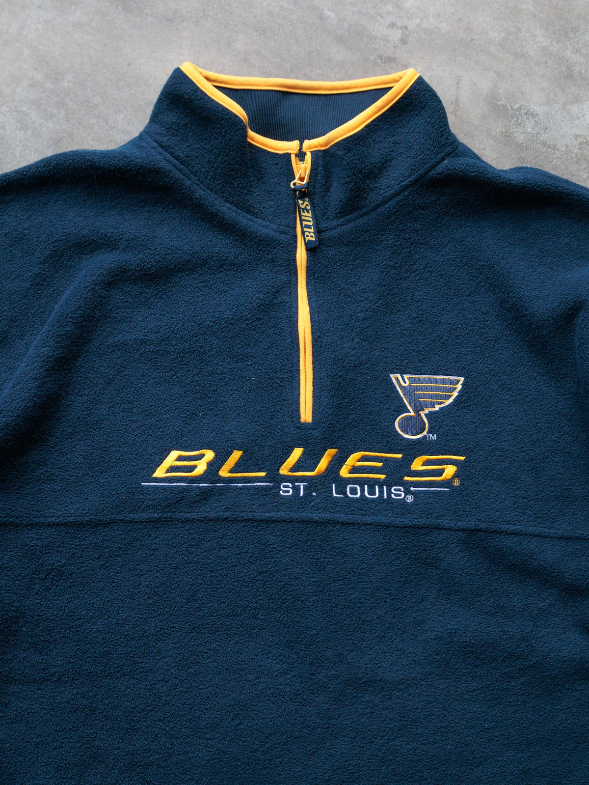 Vintage 00s St. Louis Blues Fleece Quarter Zip (2XL)