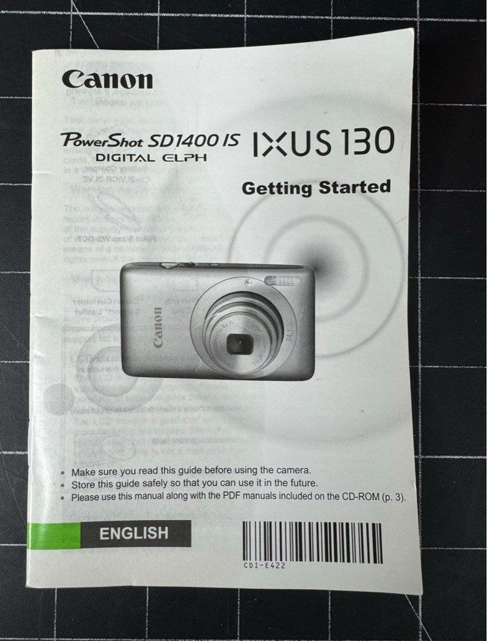 Canon PowerShot SD1400 IS Orange 14.1MP 4x Zoom Compact Digital Camera