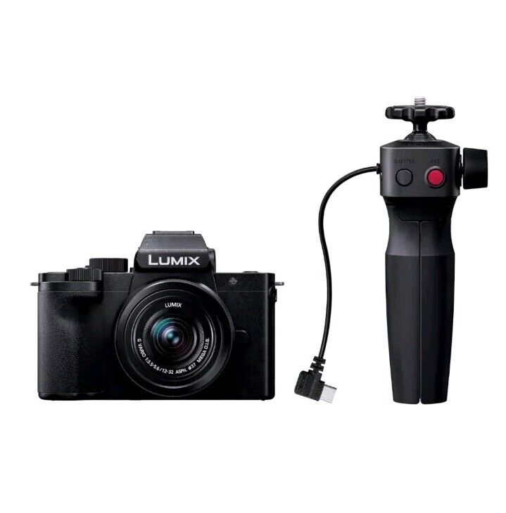 Panasonic LUMIX G100 4k Mirrorless Camera, Micro Four Thirds, 12-32mm Lens, Grip